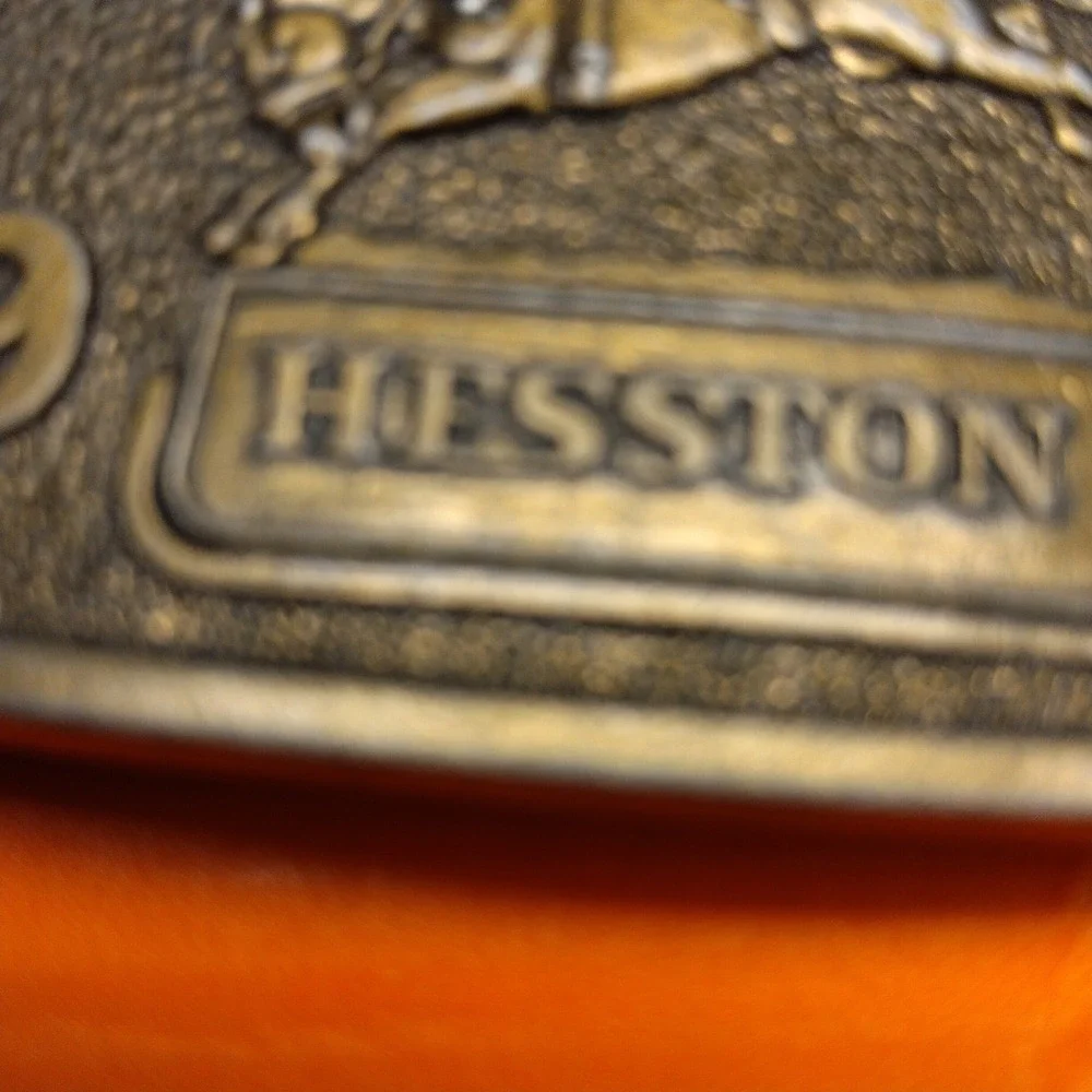 Vintage 1976 Hesston National Finals Rodeo Belt Buckle Bicentennial Limited Ed